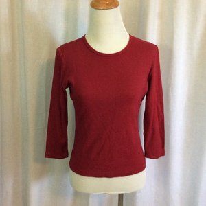 Eligio Womens Pullover Top Size L Red